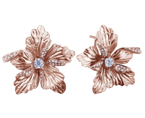 De Beers Forevermark Flower Earrings Diamonds 18kt Rose Gold
