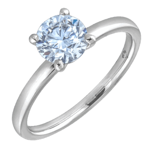 De Beers Engagement Ring Solitaire Diamond Platinum Size 6.5