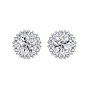 De Beers Forevermark Halo Stud Earrings Diamonds 14kt White Gold