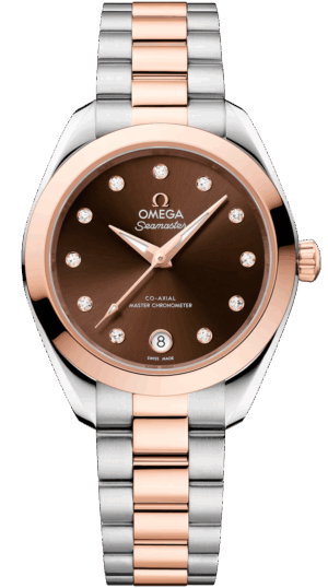 Omega Seamaster Aqua Terra 150m Diamonds Sedna Gold & Steel Brown 30mm
