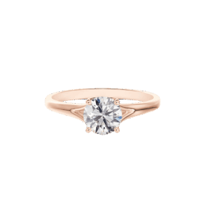 De Beers Forevermark Engagement Ring Solitaire Diamond 14kt Rose Gold Size 7