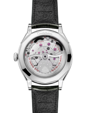 OMEGA 花と蝶のエングレービングミラー Omega Constellation Observatory Silver 39.4mm 140.13.39.21.02.001