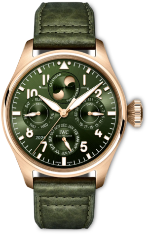 Iwc Boutique Toronto 9 Iwc Big Pilots Perpetual Calendar Proset 5N Gold Green 42Mm