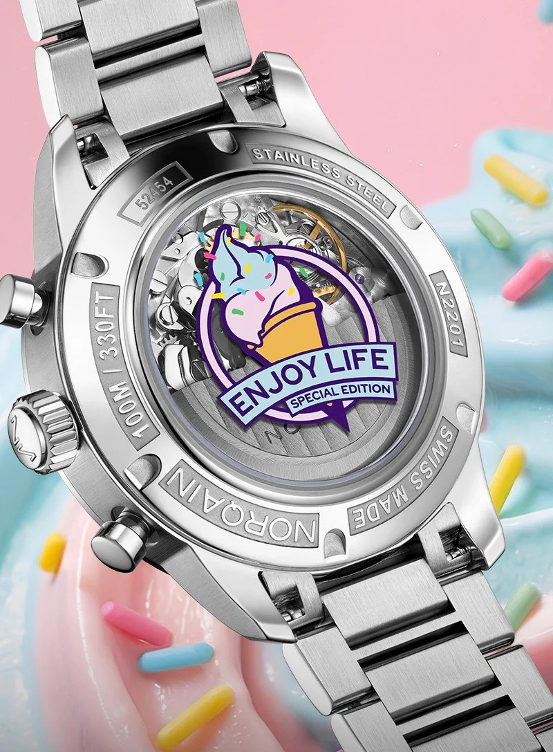 Norqain Freedom 60 Chronograph Enjoy Life Sprinkles Light Blue